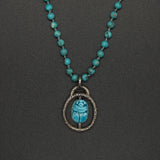 Petite Blue Scarab