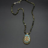 Brass Labradorite Ganesha