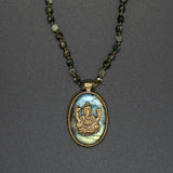 Brass Labradorite Ganesha