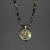 Brass Labradorite Ganesha